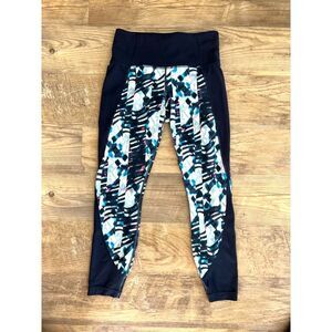 Athleta Distortion Salutation 7/8 Leggings Size S/4-6 Multi Colored Athletic